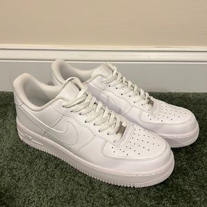 White Nike Air Force 1 Size 12